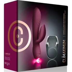 CLIMAXIMUM - KIT LAMOUR VIBRADOR COELHO + ANEL DE PÃNIS DE LED
